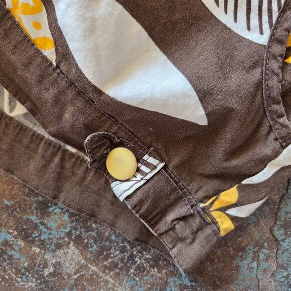 Ellemenno Vintage Y2K Shorts Size 11 Low Rise Brown Floral Print 2" Inseam 00s - Picture 5 of 6